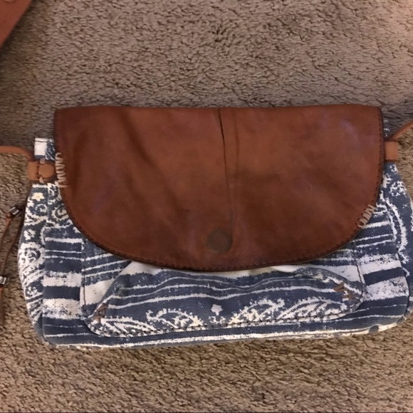 Vintage Lucky Cloth/Leather crossbody Purse - Picture 2 of 8